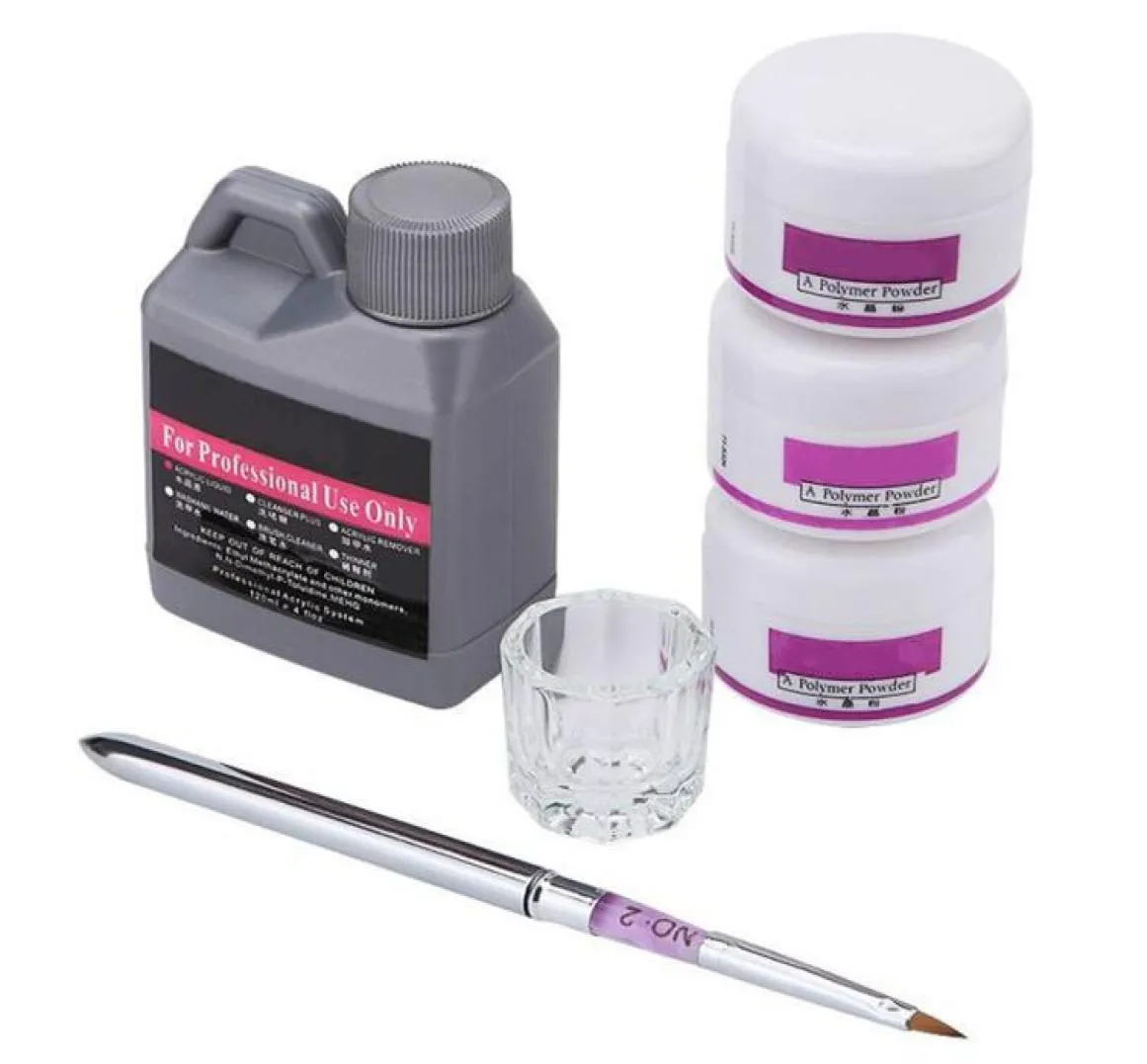 Acryl Vloeistof 120 ml Monomeer Kleur Acryl Poeder Gel voor Nagels Acryl Manicure Materiaal Gereedschap Set voor Nagels Borstel Poedervormige Vloeistof5957184