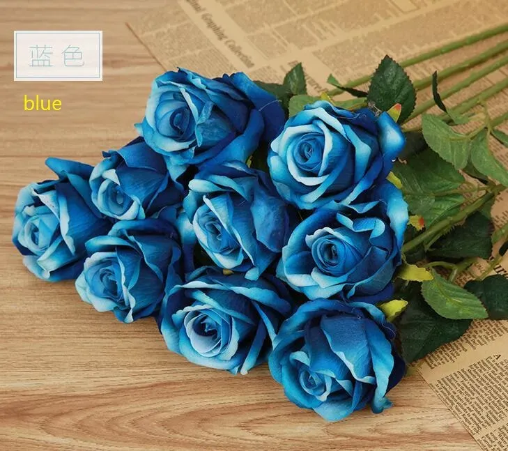 Silk rose Artificial Flowers Real like Rose Flowers Home decorations for Wedding Party Birthday room for choose HR009