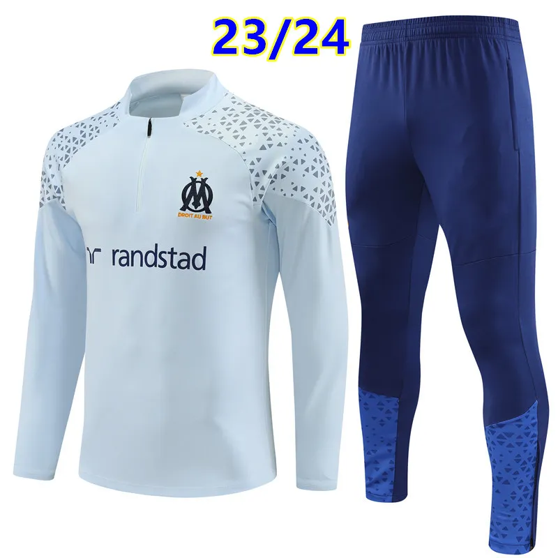 22023 2024 om Marseilles soccer tracksuit Men and kids 23 24 mbappe maillot foot Algerie football tracksuit training kit survetement foot chandal
