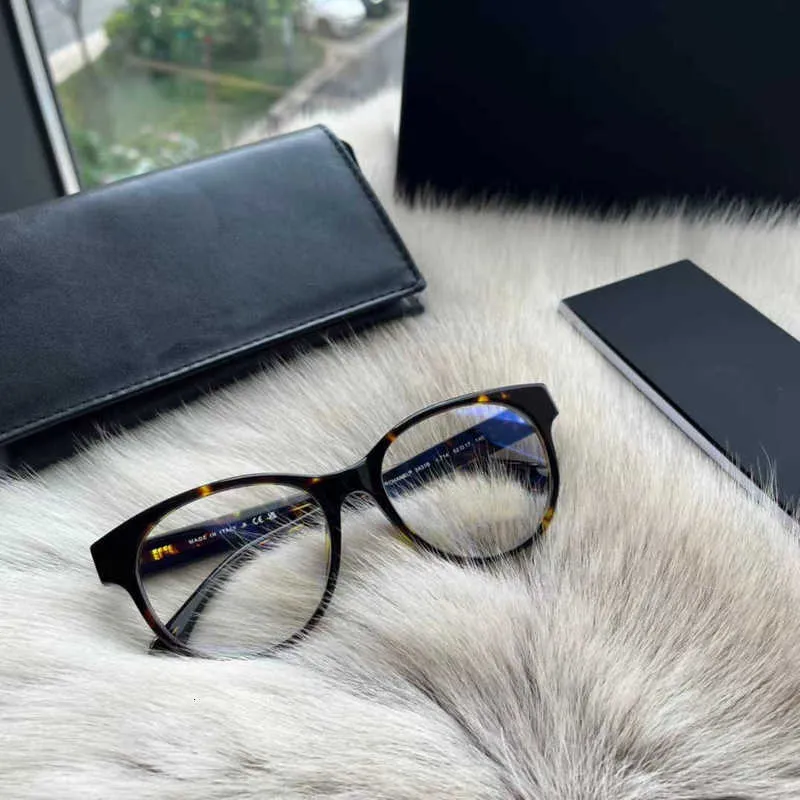 Quadros de óculos de sol designer novo estilo Xiaoxiang placa de olho de gato miopia armação de óculos com decoração de diamante CH3431 pode ser equipado com luz anti-azul QJO3