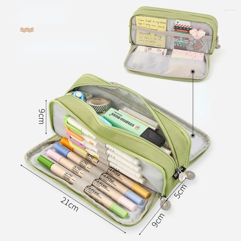 Large Capacity Pencil Case Kawaii School Pen Stationery Japanese Korean Version Junior Girls Multi-functional Bag