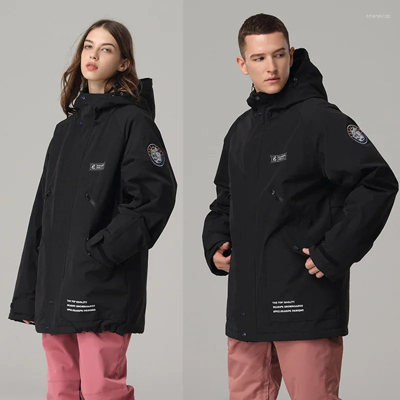 Giacche da sci Top da donna Abbigliamento Cappotto da sci Snowboard da esterno Uomo Tuta impermeabile antivento Plus Cotton Winter