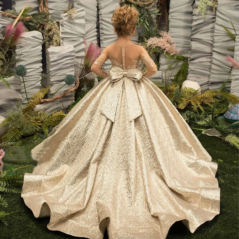 Robe Princesse Sans Manches Nœud Paillettes Fille 1-9 Ans - Élégante Pour Mariage, Anniversaire, Concours