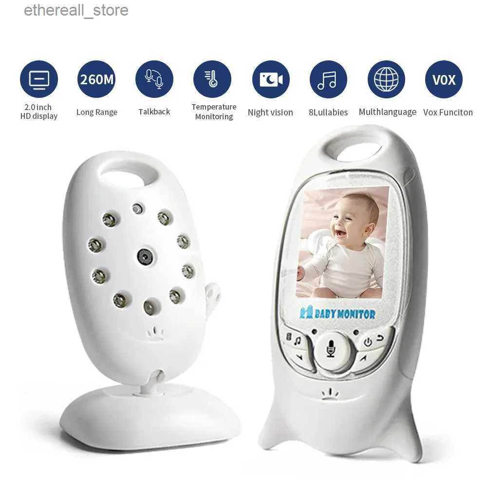 Baby Monitors VB601 Video Baby Monitor Wireless 2.0 '' LCD Babysitter 2 Way Talk Night Vision Temperatur Säkerhet Säkerhet Kamera 8 Lullabies Q231107