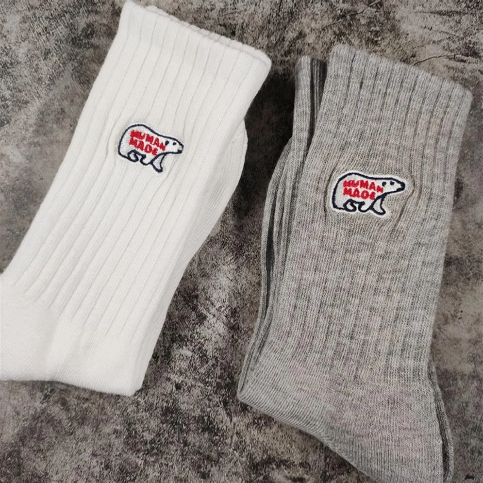 White Grey in stock Socks Women Men Unisex Cotton Basketball Socks2209