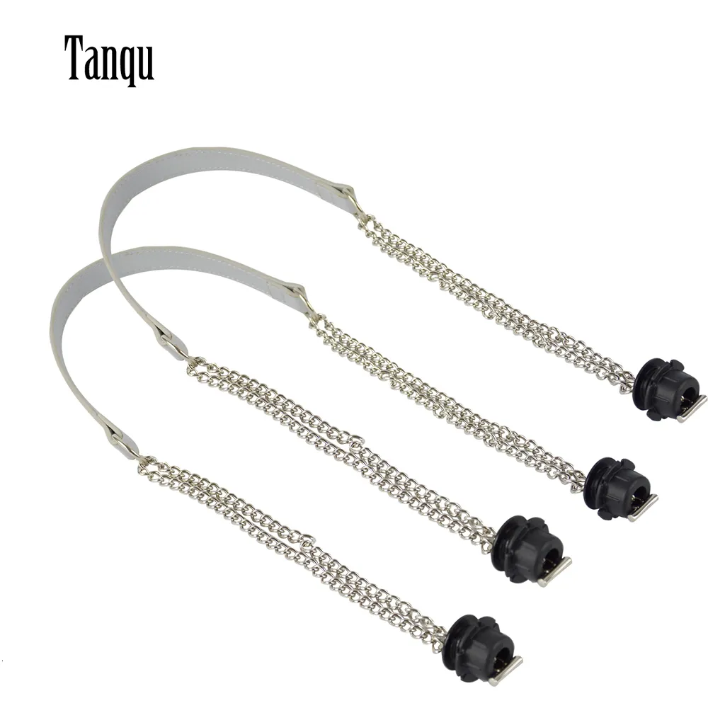 Acessórios de peças da bolsa Tanqu 1 par OBAG Accesorios Silver Long Chain Double Ot T Handles para Eva o Mulheres Bolsas de ombro 230404