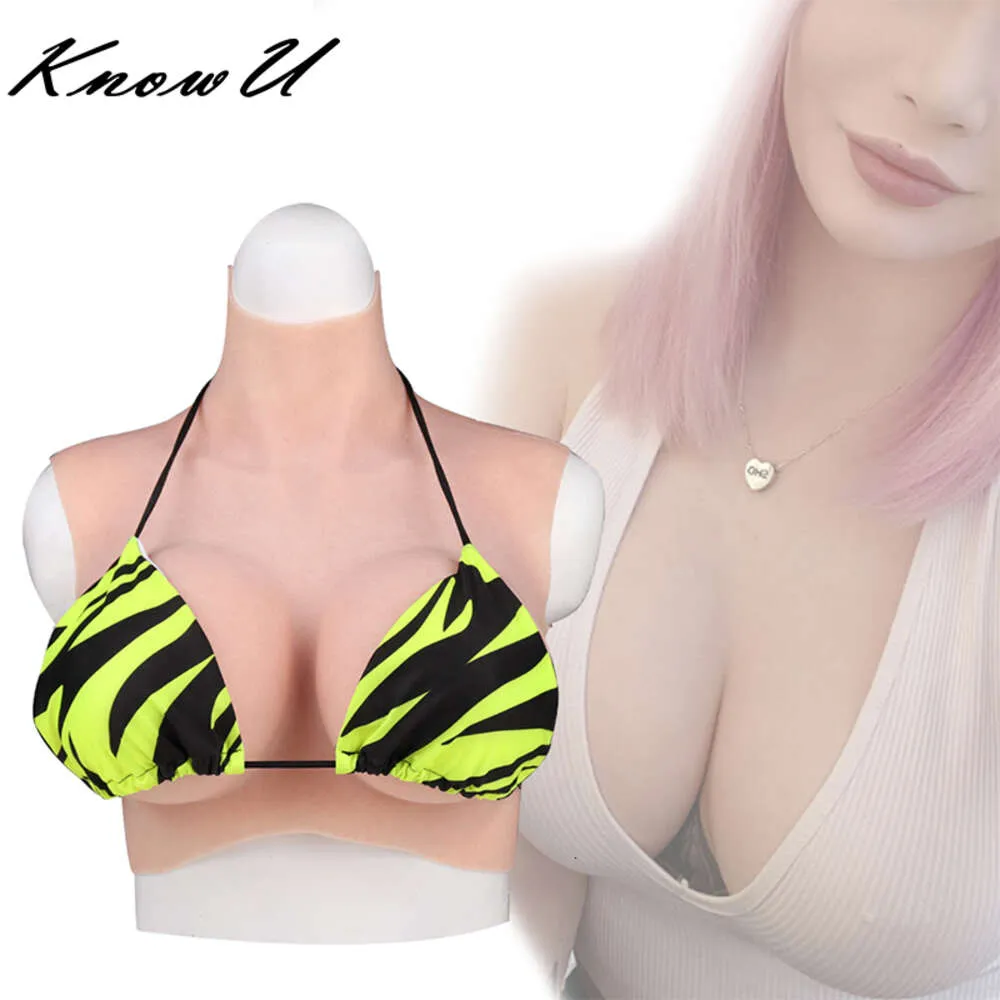 Costumi Catsuit Forme del seno Tette finte B-G Cup Riempitivo in silicone Aggiornato per Cosplay Transgender Drag Queen Simulazione Trama della pelle