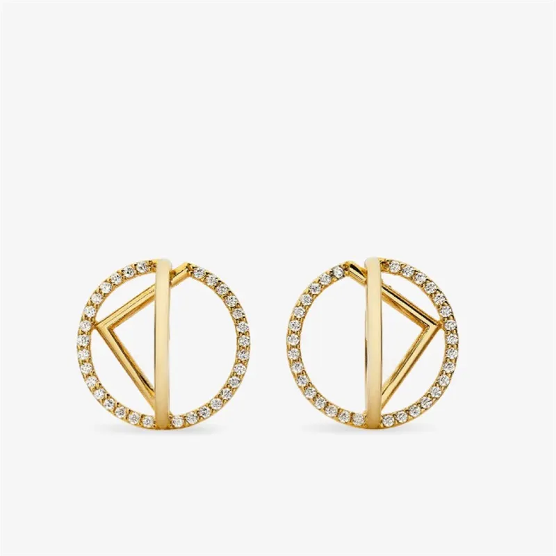 Ontwerpers oorbel voor dames luxe dekringenletter Letter Gold Diamond Circle Earring Fashion sieraden Hoop oorbellen
