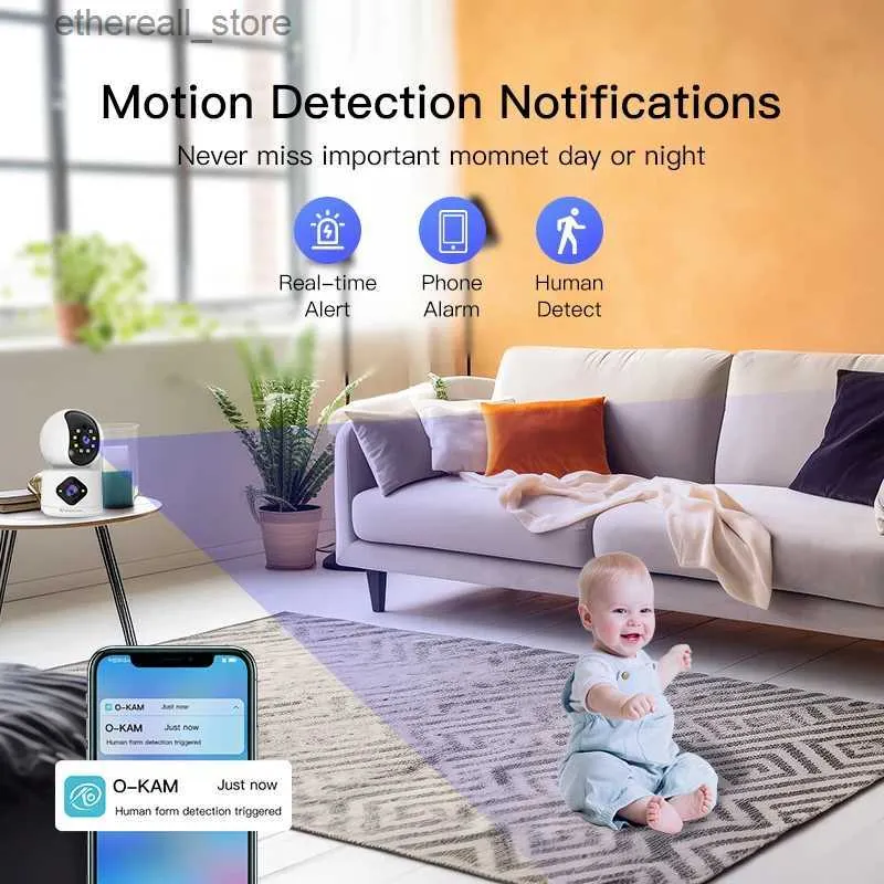 Monitor para infantes inalámbrico para cuarto de bebé, cámara de seguridad  con video de alta resolución