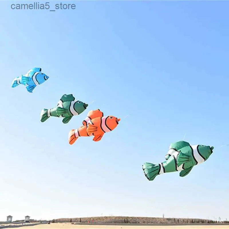 kiteアクセサリー無料送料送料空飛ぶ魚カイトペンダント巨大ソフトカイトストリングパイロットケブラーCerf-bolantapalotes Cometas Beach Kite for Children Q231104