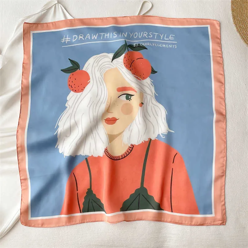 Саронгс милый кошачий шейный дизайн атласной шарф Шалк Шалк для женщин для женщин с головой