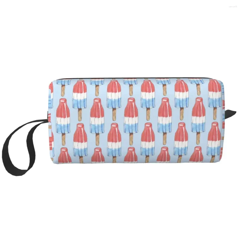 Cosmetic Bags Bomb Po Popsicle Watercolor Portable Makeup Case For Travel Camping Outside Activity Toiletry Jewelry Bag