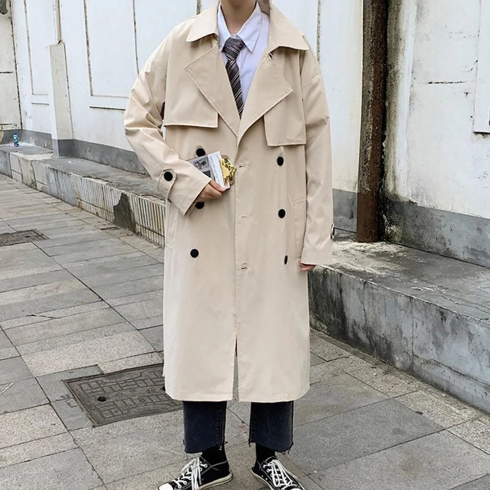 Hommes Trench Coats Cool Hip Hop Automne Hommes Loose Keep Trendy 230404