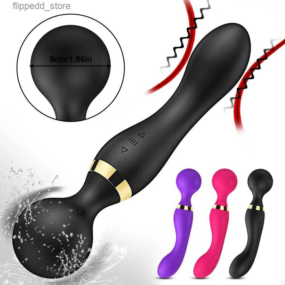 Other Massage Items 20 Speeds Powerful AV Vibrator Magic Wand Nipple Clitoris Stimulator G Spot Massager Adults Goods Erotic Sex Toys for Women Q231104