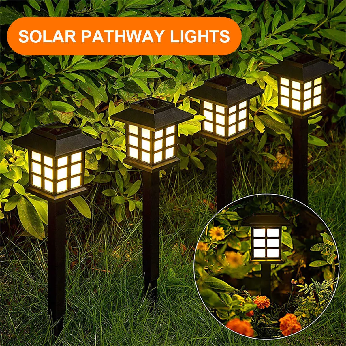 Nowatorskie oświetlenie Outdoor Solar LED Light Lampa Lampa Wodoodporna LED LED LIDNICE LIGHT DO PARK PARK PARKU PARKU PLAMEK P230403