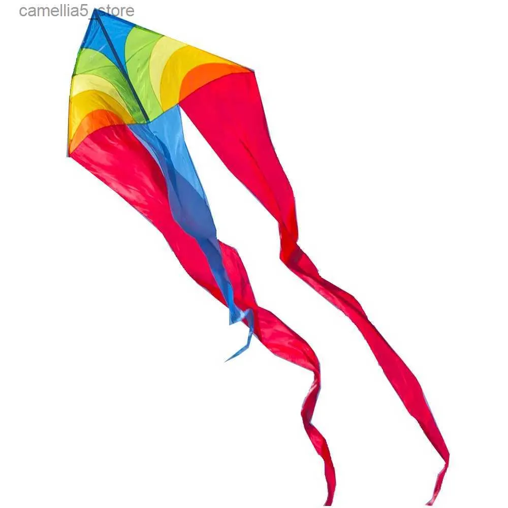 ملحقات Kite New 7M Power Rainbow Triangle /Delta Kites مع مقبض طائرة ورقية وخط طيران جيد Q231104