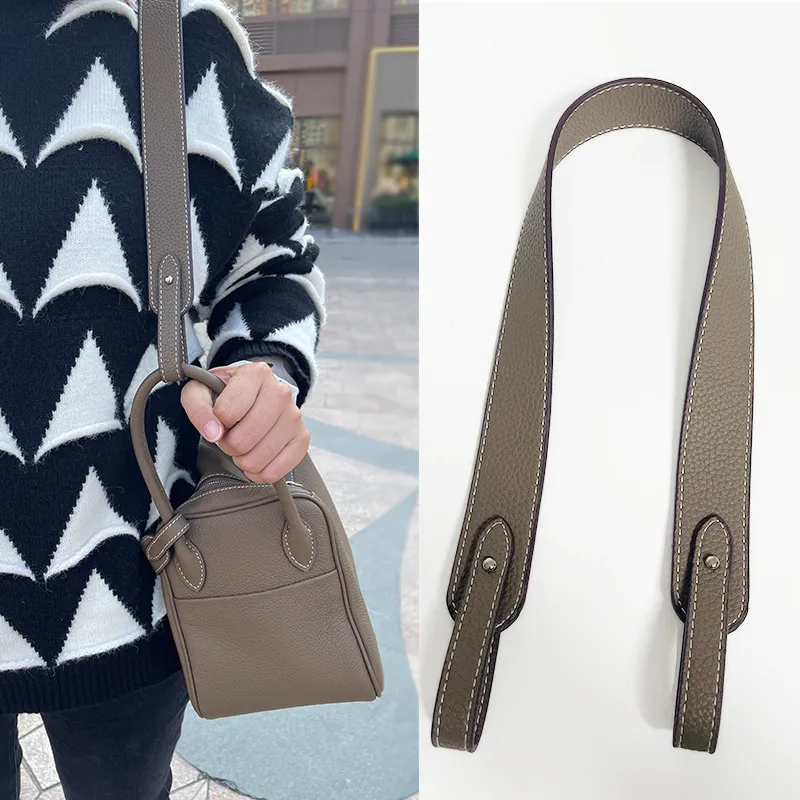 Väska delar Tillbehör Ko läderband Handväska Handla bred bälte axel crossbody äkta del för s 230404