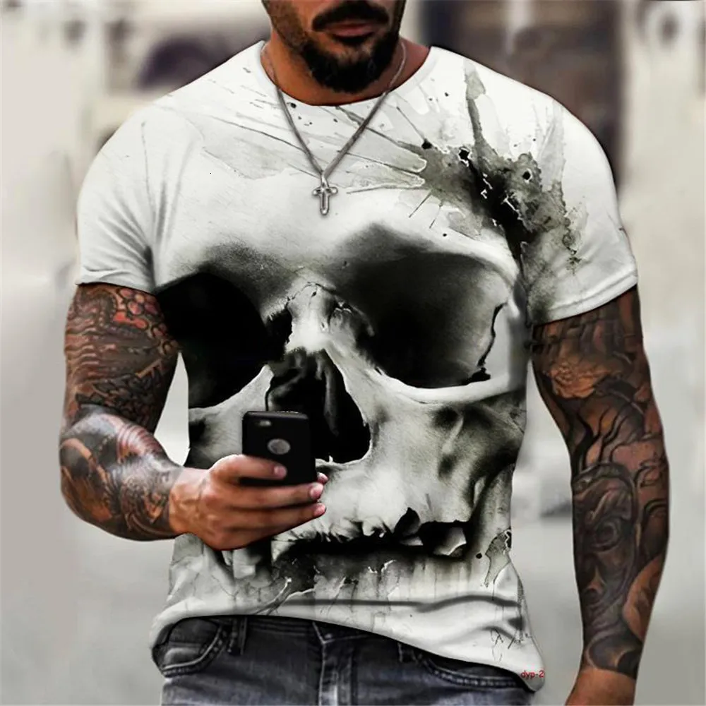 Camisetas Para Hombre Camisa Con Calavera Negra Hombres Camisa Con