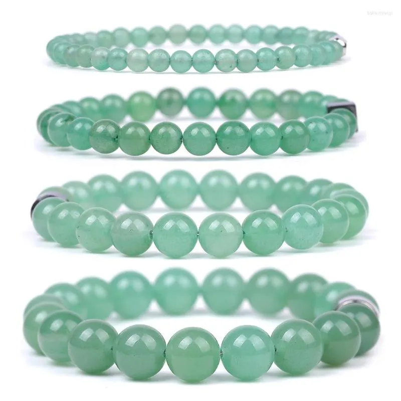 Strand UODCM Ethnic Yoga Green Aventurine Bracelets Energy Reiki Healing Natural Stone Beads For Women Men Jewelry