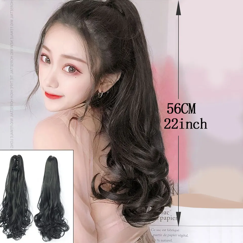 Dual Use Curly Ponytail Hair Extension – Clip In Claw Style, Synthetic, Medium Length