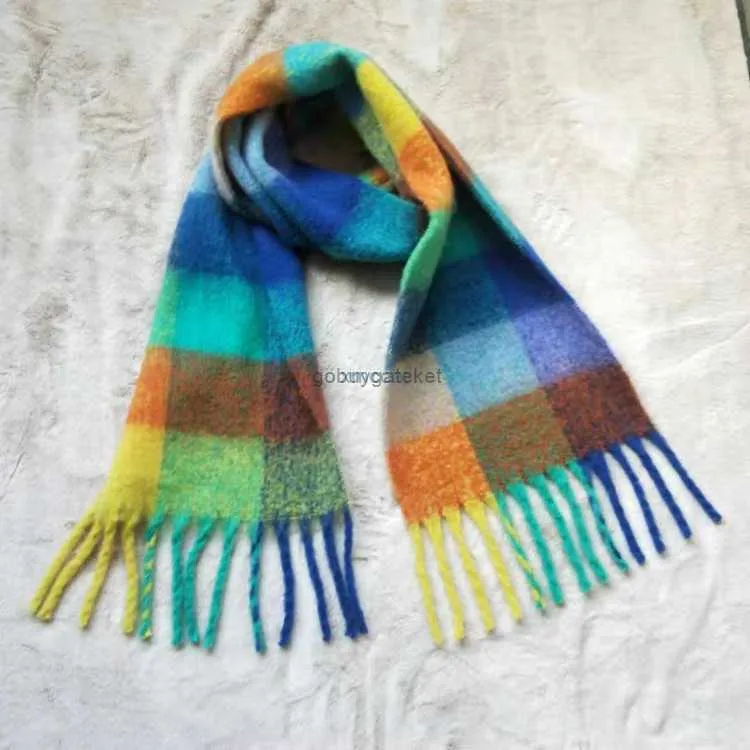 Sjaals 2019 Nieuwe herfst- en winterdikke sjaal AC dezelfde snor controle kleurcontrast ened43vy