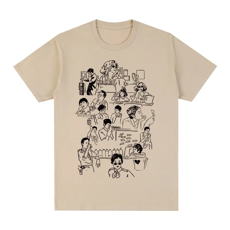 Camisetas masculinas Chungking Express Vintage Classic Movie Chinese Streetwear T-shirt Cotton Men, camiseta camiseta feminina Tops 230404