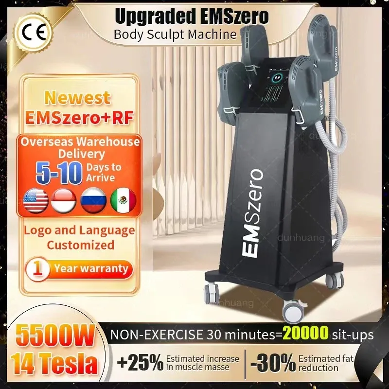 EmsZero 14 Tesla-spier stimuleren DLS Emslim Neo Slimming EmsZero Machine Body Sculping EMS HI-EMT 5 Neo handgrepen en bekken