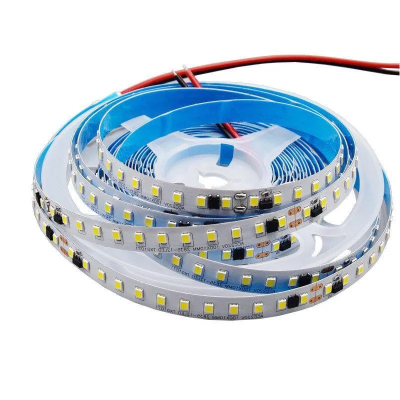 Strips LED -lichtstrip 120Led/m 5m 220V met IC -lichten voor slaapkamer geen voeding flexibel touw 10 mm breedte warm witchap