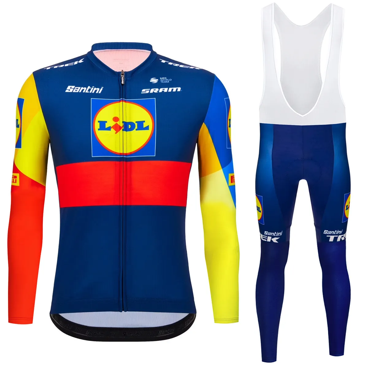 2024 LIDL TERKKING Cycling JERSEY Bibs Pants Suit Men Women Ropa Clclismo  Team Winter Pro Thermal Fleece BICYCLE JACKET Maillot Clothing