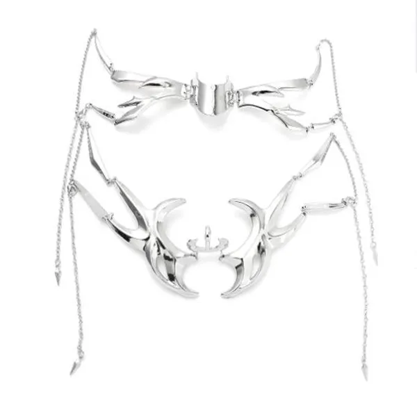 Maschere Metallo Mezza Faccia - 2 Pezzi, Accessori Cosplay Steampunk, Gioielli - Foto 8