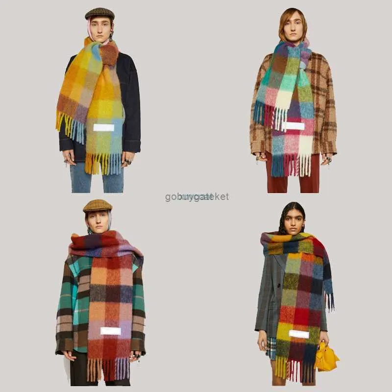 Sjaals 2023 Ac winter sjaal met label dikke warme massieve mantel gewikkeld dameshoofdband pashmina luxe kasjmier heren lange tassels3pin