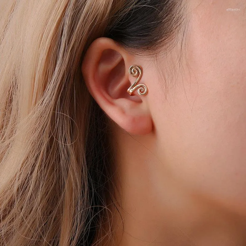 Backs Earrings Korean Fashion Simple Acupressure Clip Earring For Women Tight Hoop Curse Ear Cuff Non-Piercing Trend Jewelry Gift 2023
