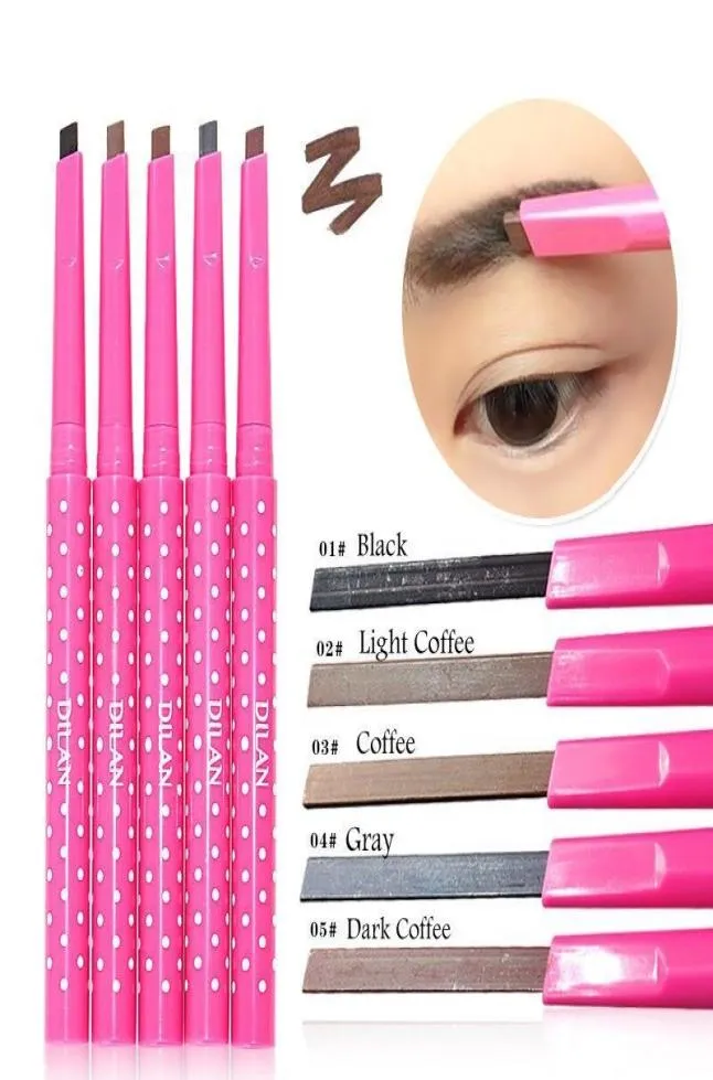 2016 Ny Makeup Eyebrow Enhancers Liner Pencils Waterproof Longlasting Pencil Automatic Rotation Square 5 Colors 8G 5PCS6777010