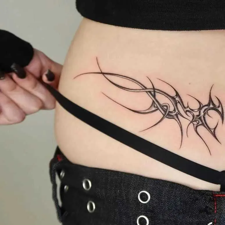 12 Semi-permanente Tattoos Für Erwachsene – Wasserdicht, Hält 1-2 Wochen, Für Bauch & Taille, Einfache Anwendung
