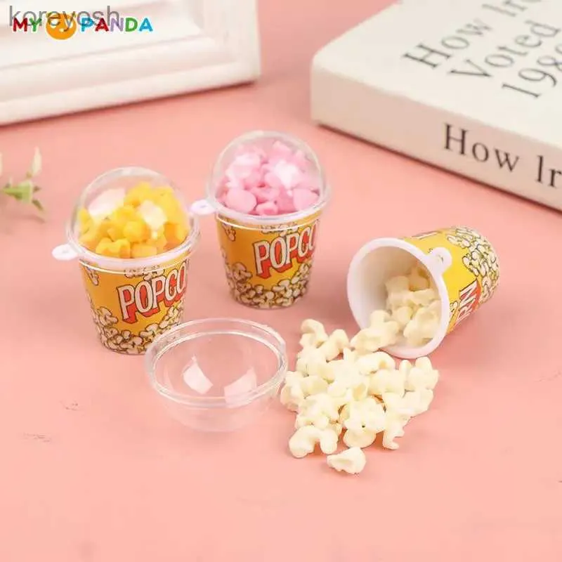 Cuisines jouer à la nourriture 1/12 échelle Miniature maison de poupée nourriture Mini seau à pop-corn pour maison de poupée cuisine Snack Shop décor enfants ToysL231104