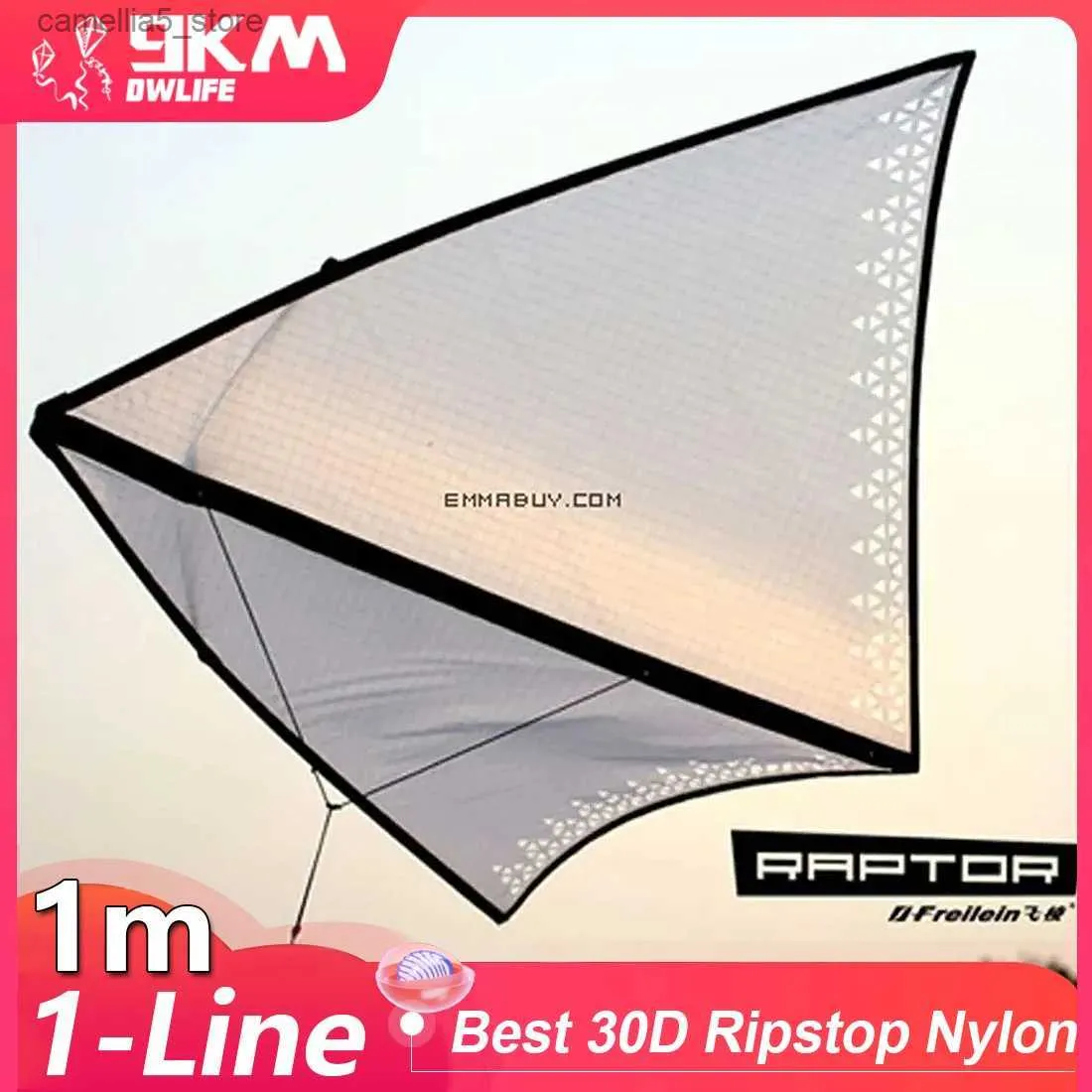 إكسسوارات طائرة ورقية Freilein 1M دلتا خط واحد Kite Indoor Ultralight Zero-G مع 5M الذيل + خطوط الطيران 50M + هدايا كيس للطفل Q231104