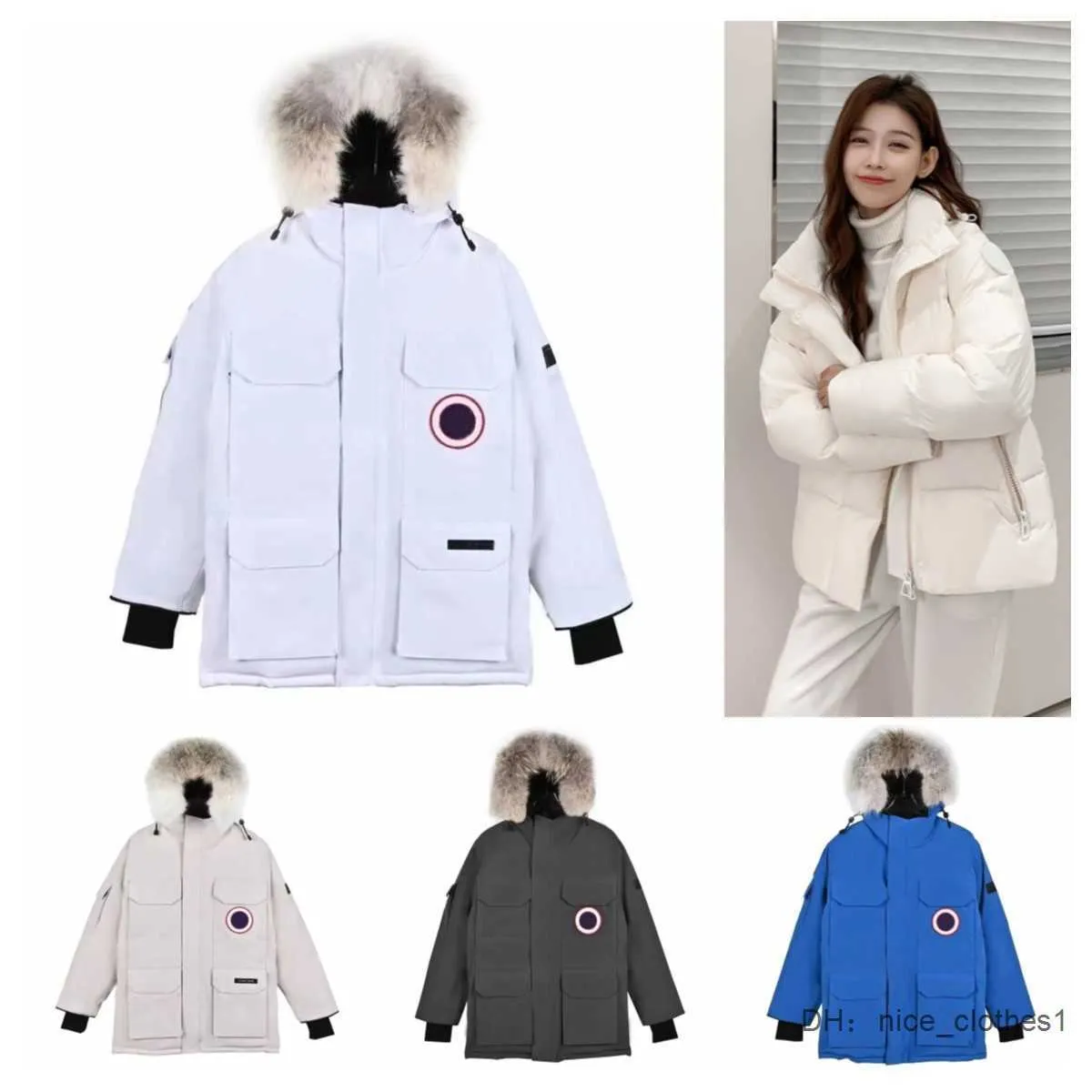 Canda Goose Jacket Veste en duvet d'oie canadienne Parkers pour femme hiver mi-longue au-dessus du genou à capuche épais et chaud manteaux d'oie veste d'oie veste monclair FZ0V