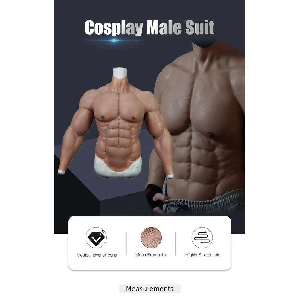 SMITIZEN male Silicone Muscle suit Super Muscle Arm Fake Chest Costume |  eBay