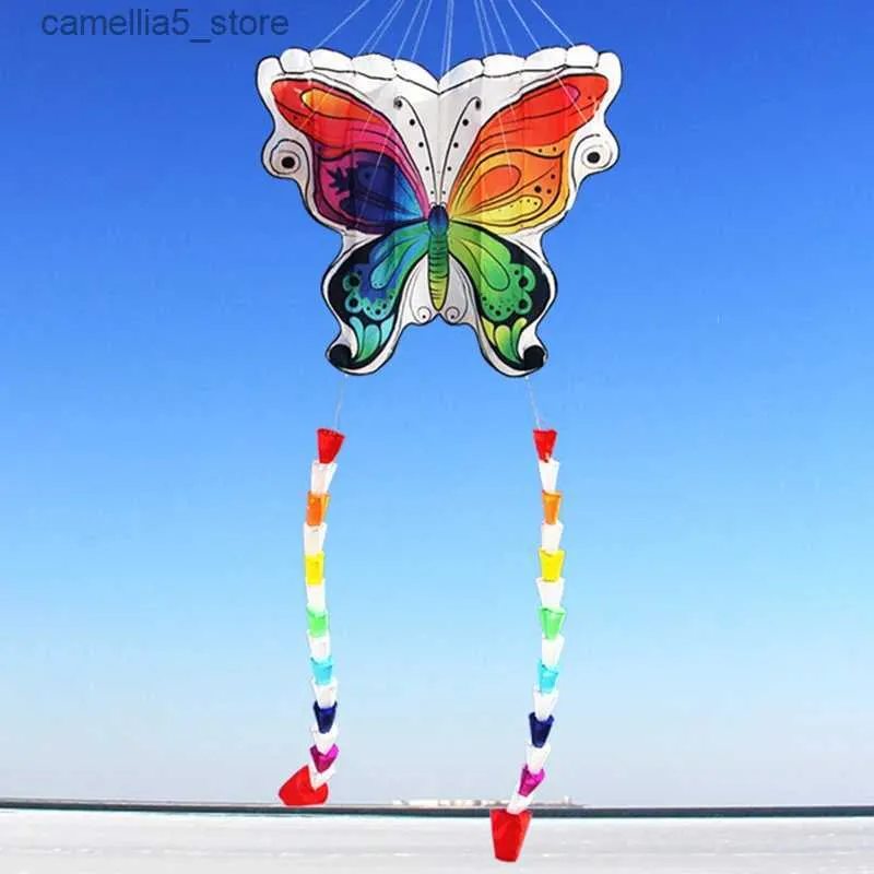 ملحقات Kite 3D Butterfly Colorful Software Kite Long Tail Ribbon Kite للأطفال Cometas de Viento 8 KITES من السهل الطيران في Q231104