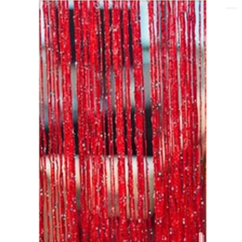 Curtain 200x100cm Modern Window Room Hanging Divider Valance Home Decoration Flash Line Shiny Tassel String Door