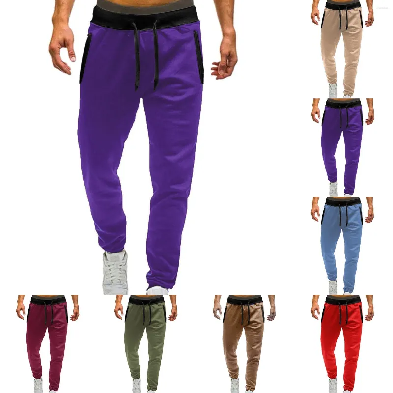Calças masculinas multi cor qualidade casual fitness correndo combinando bolsa sleepers esportes masculinos