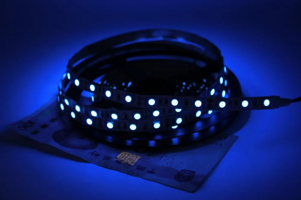 Strips LED Super Bright 5M UV Ultraviolet Strip Light DC12V 300leds Purple IP20 Tap Lint String beter dan 3528led striped