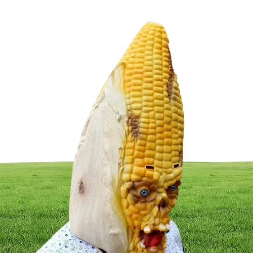 Corn Mask Corn Latex Scary Funny Spoof Mask Adult Halloween Toy Cosplay Costume ...