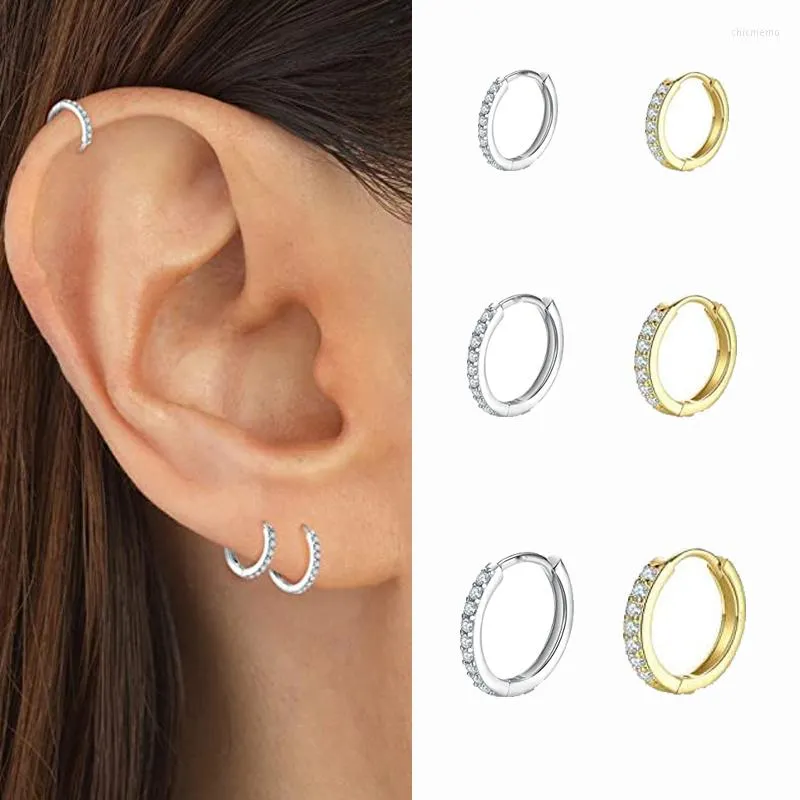 Hoop Earrings Trendy Zircons Piercing Nose Rings For Women Girls Elegant Zircon Lip Ear Fashion Jewelry Gifts