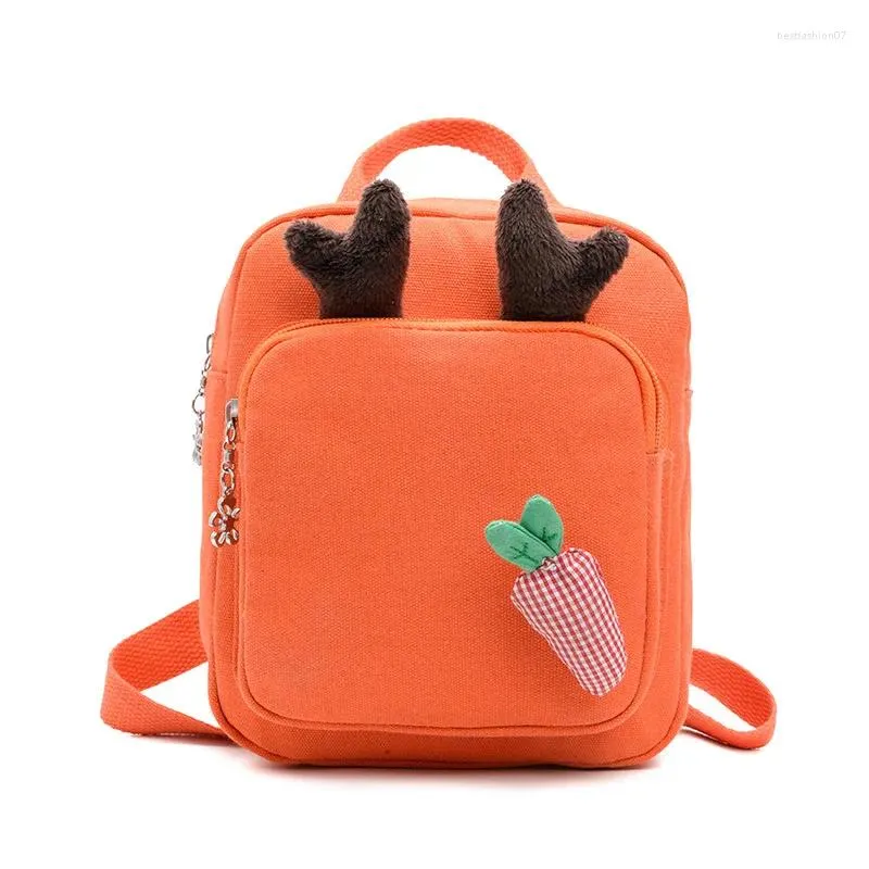 School Bags Backpack Children's Shoulder Bag Cartoon Cute Radish Canvas Backpacks Kindergarten Schoolbag Mochila Escolar Plecak