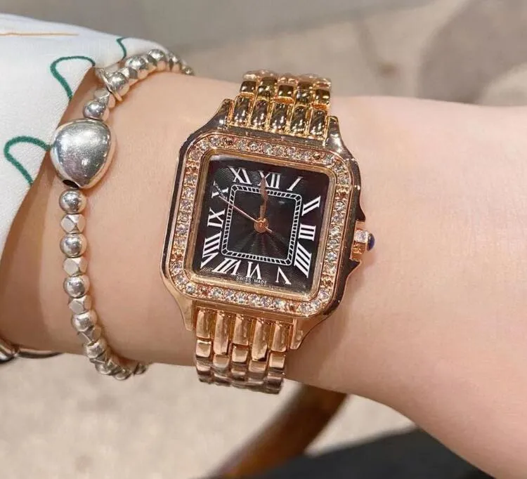 DHgate.com:Iced Out Square Roman Tank Dial Watch Hip Hop