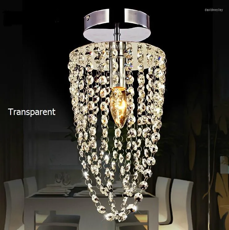 Chandeliers LED 1-light Chrome K9 Modern Crystal Chandelier Lighting 110V-220V Transparent Color