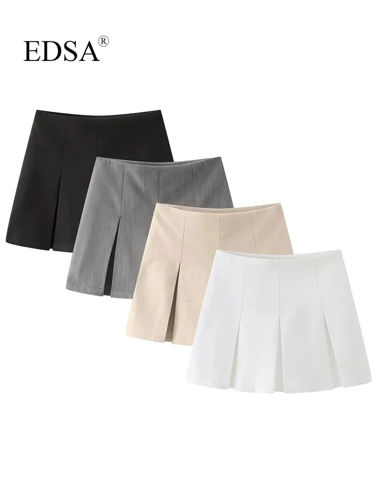 SKIRTS EDSA Feminina elegante e elegante Skort Summer Fashion Miniskirt Shorts 230404
