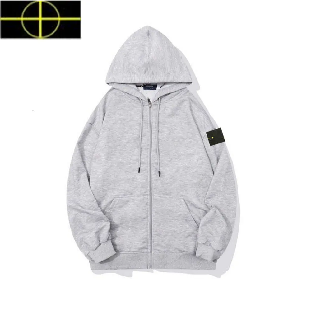 plus size stone jacket coat Spring autumn good quality designer brand women's hooded sweatshirt couple simple casual loose men hooded sweater