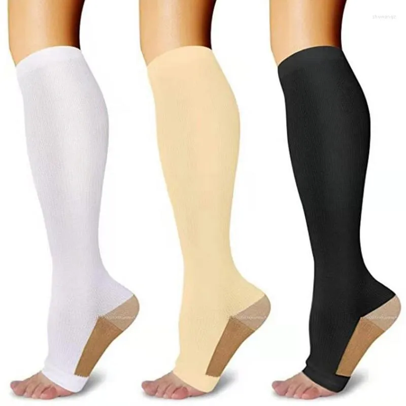 Sports Socks Style Football Compression Open Toe Non-Slip Soccer Men Kvinnor Nylon Yoga Professionell andningsbar strumpa